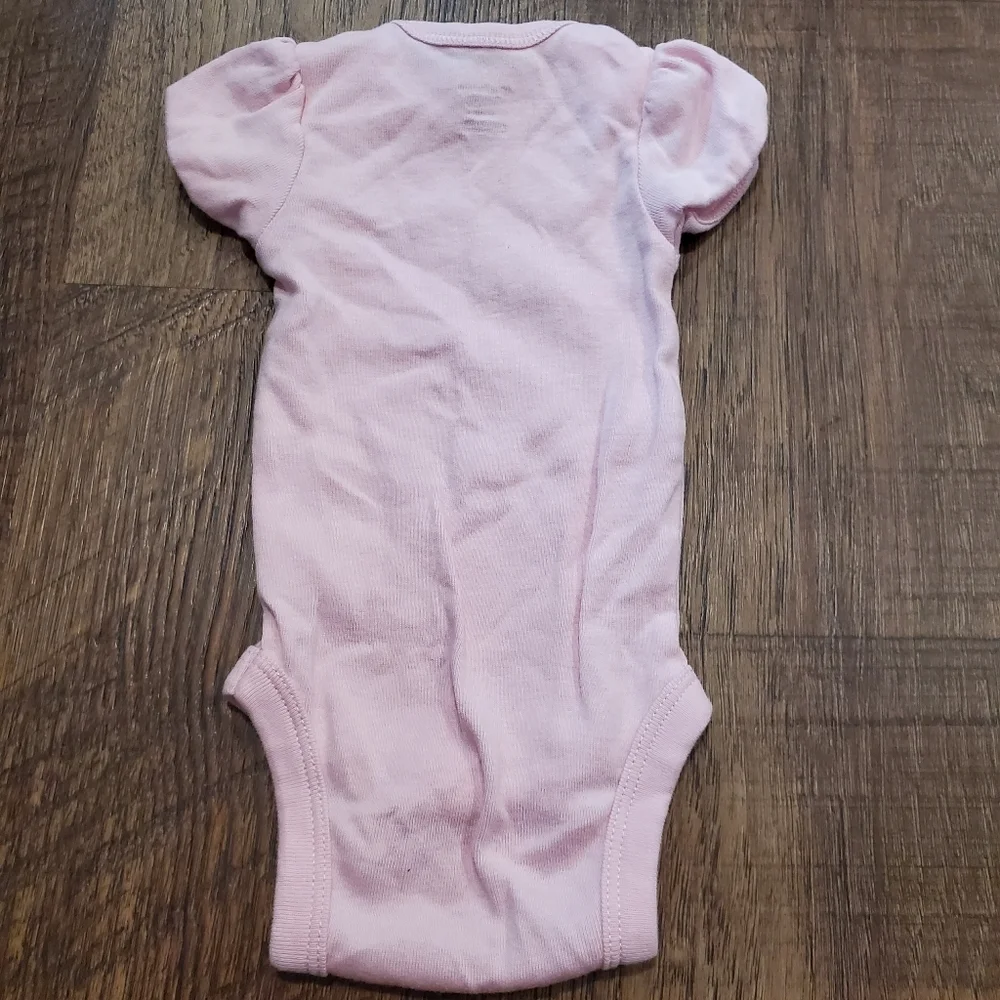 Gerber 2 Organic Cotton Baby Girl Love Onesies Cardigan Pastel Pink Elephant 3M